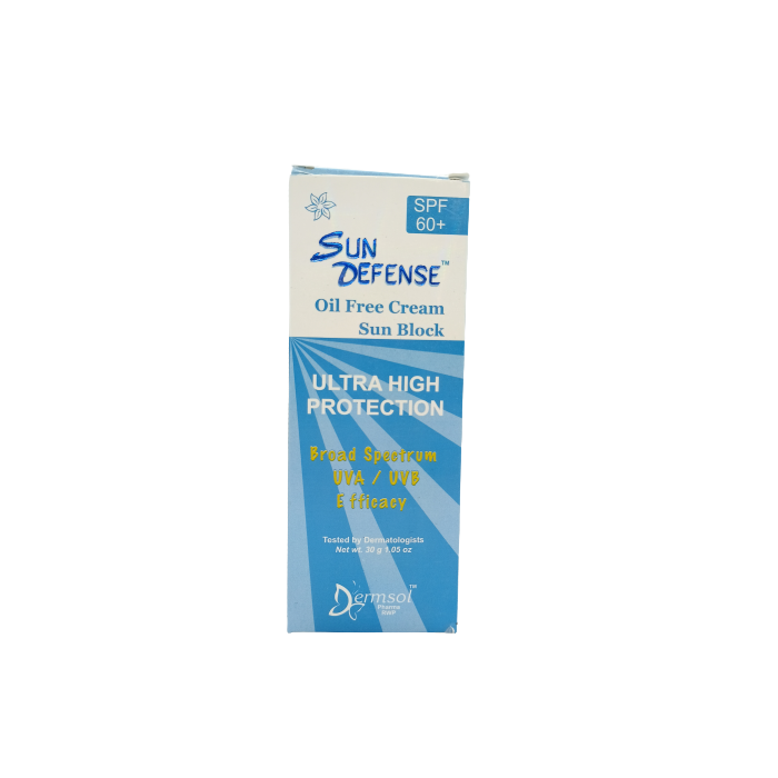 SUN DEFENSE OIL FREE SUN BLOCK CREAM